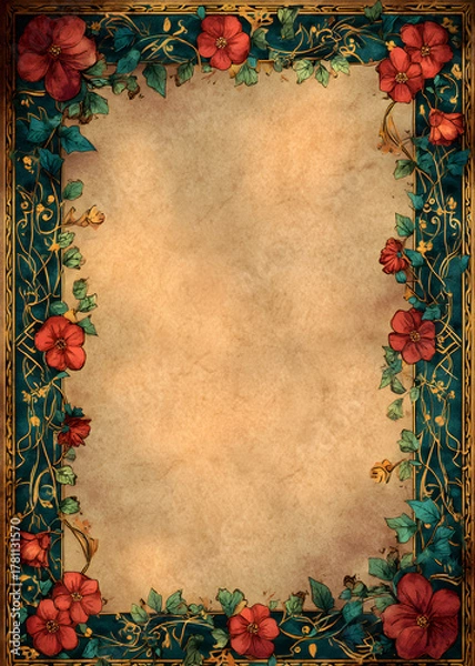 Obraz Vintage Christmas Frame Borders