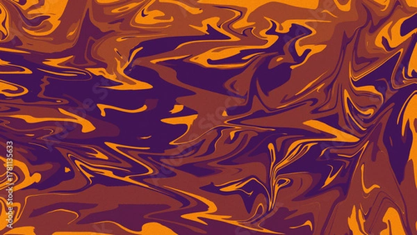 Obraz Warm Abstract Marble Swirl Background in Purple, Orange, and Brown Tones