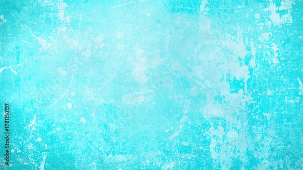 Fototapeta Abstract Vintage Turquoise Grunge Wall Texture with Weathered Paint and Distressed Surface. Sense of Age, Nostalgia, and Urban Decay. Ideal for Retro Design , Rustic Decor, Photography Backdrop