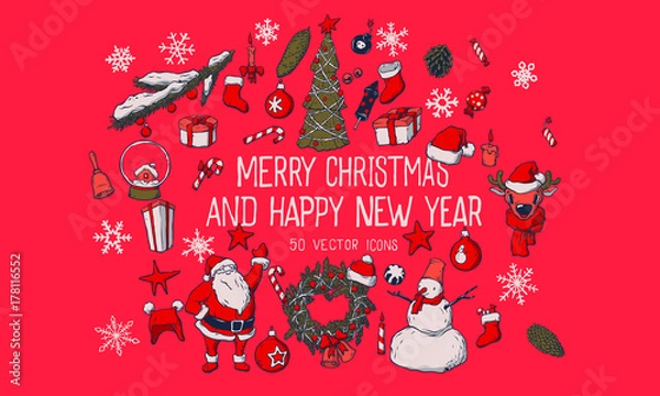 Obraz new year icons