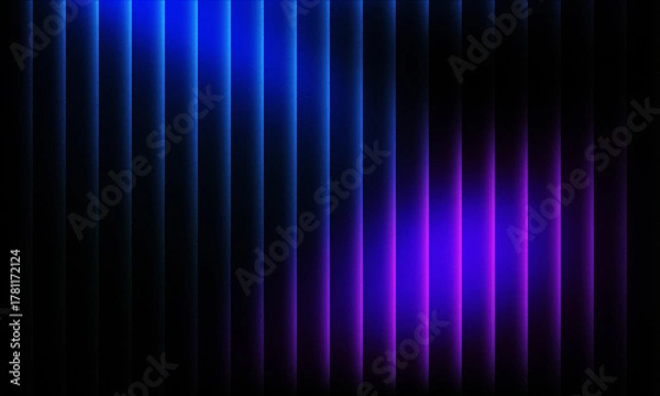 Obraz Abstract background with blue and purple vertical lines and shadows, modern style