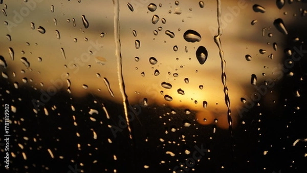 Obraz raindrops on window