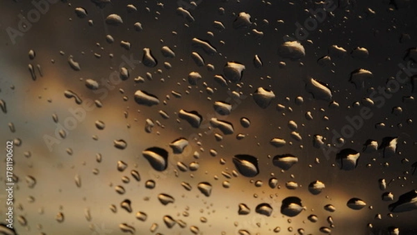 Obraz drops on glass