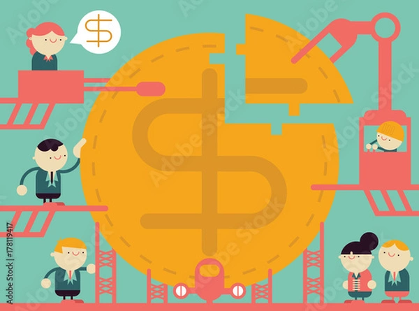 Obraz Working on the Profits