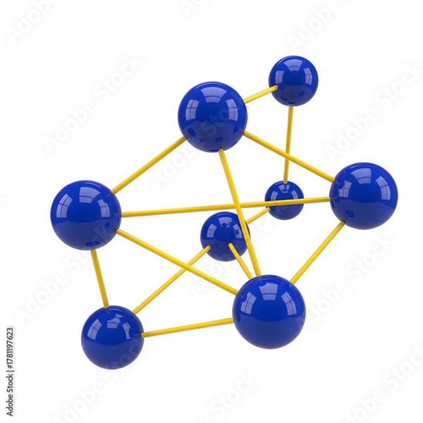 Obraz Abstract Network Connection Technology Concept with transparent background