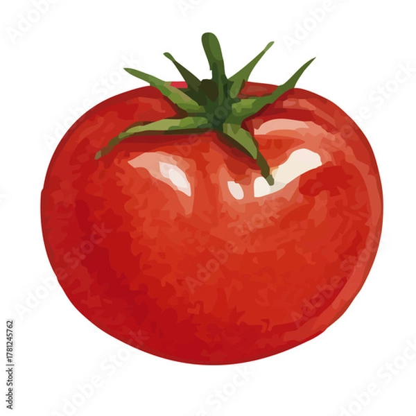 Fototapeta Vector watercolor vegetable / 水彩テイストのトマトイラスト