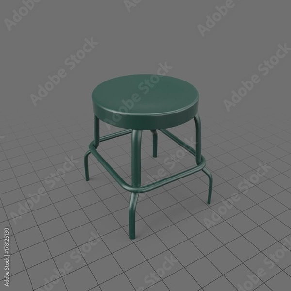 Obraz Short metal stool