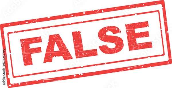 Obraz vector illustration red worn texture rubber stamp false text