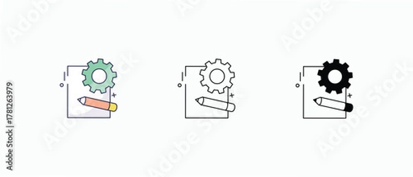Obraz Prototyping icons set vector stock illustration