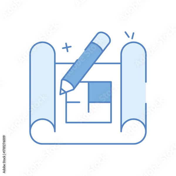 Obraz Architecural Plan vector icon