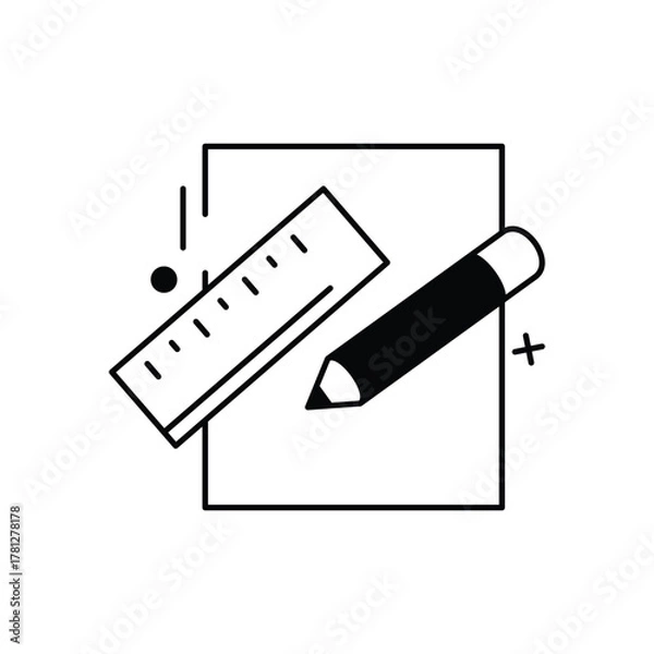 Obraz Geometrical Tools vector icon