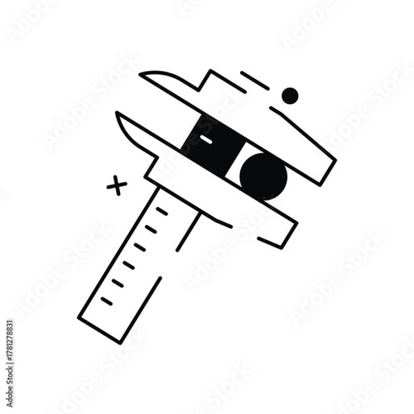 Obraz Vernier Caliper vector icon