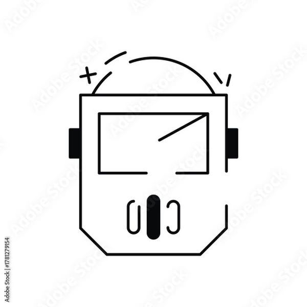 Obraz Welding Helmet vector icon