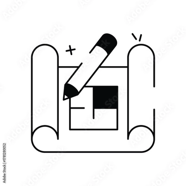 Obraz Architecural Plan vector icon