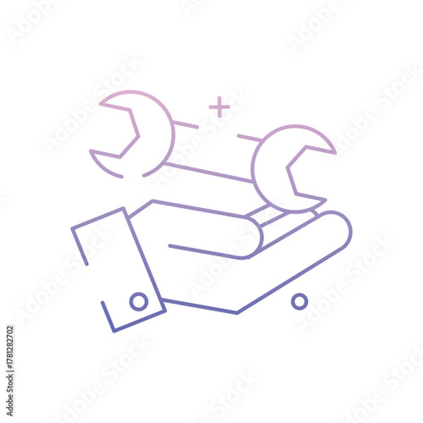 Obraz Tech Help vector icon