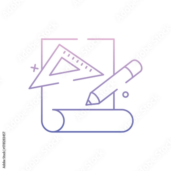 Obraz Engineering Design vector icon