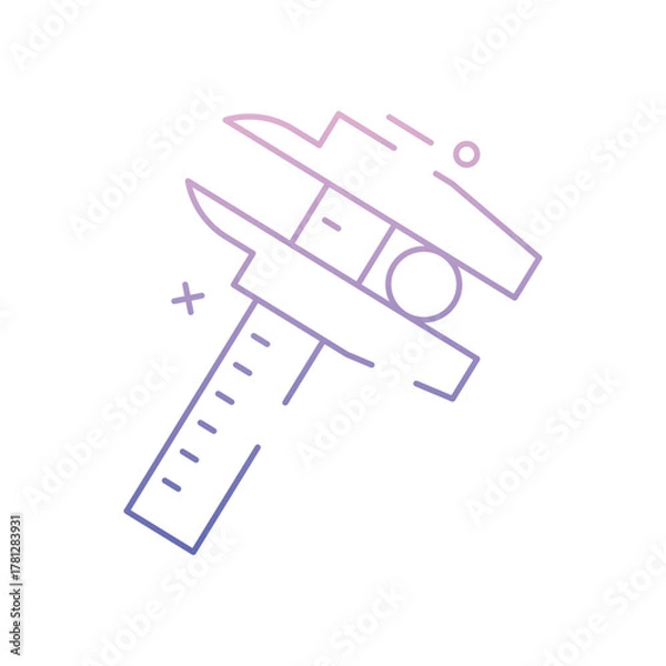 Obraz Vernier Caliper vector icon