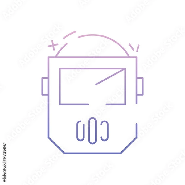 Obraz Welding Helmet vector icon