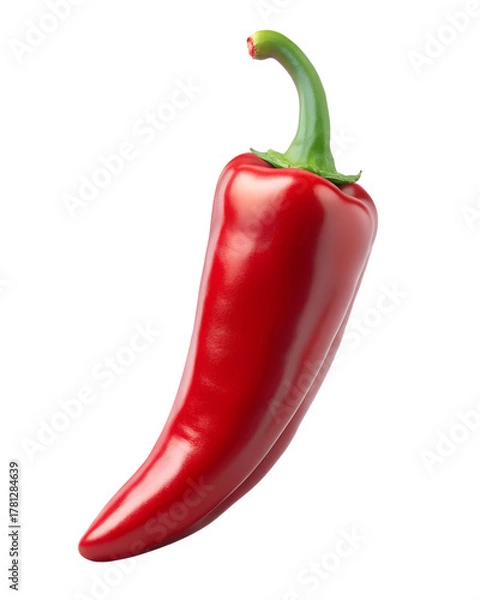 Fototapeta red chili peppers isolated on transparent white background full depth of field clipping path 
