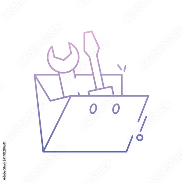 Obraz Briefcase vector icon