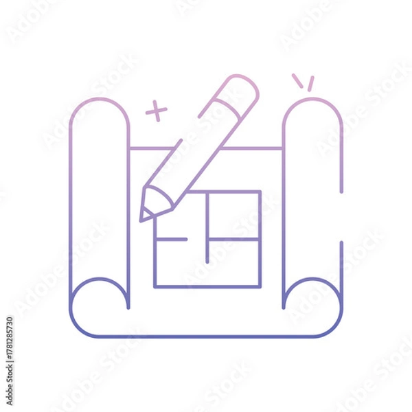 Obraz Architecural Plan vector icon