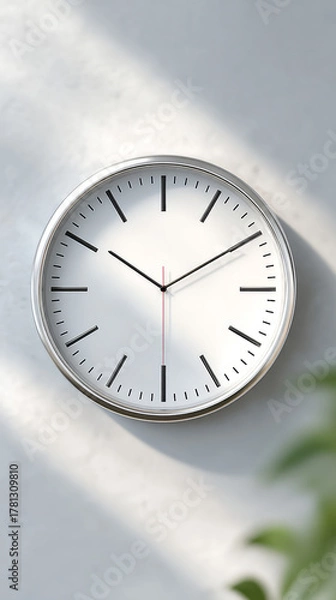 Fototapeta Timekeeping in education: school hallway clock capturing the passage of time