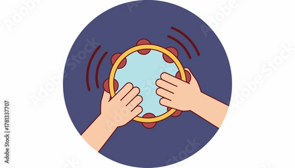 Obraz A closeup of a tambourine being played passionately during rehearsal showcasing the oftenoverlooked role of rhythm instruments in the ensemble.