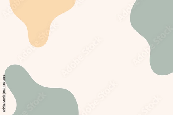 Fototapeta Minimalist Abstract Blob Background Neutral Pastel Colors