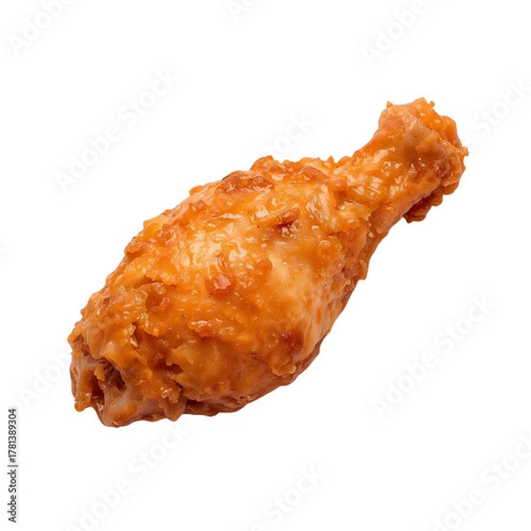 Obraz Fried chicken wings isolated on transparent background  