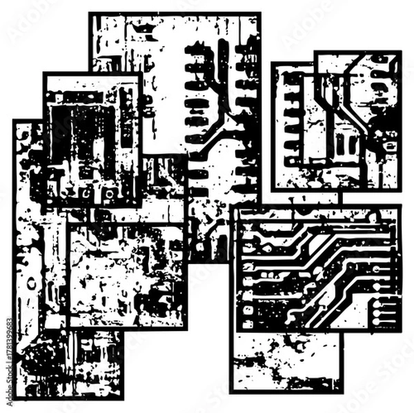 Obraz Circuit Boards Assemble Abstract Technology
