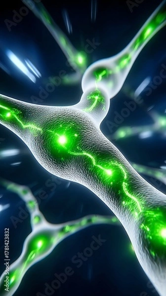 Fototapeta a stylized green and white object resembling an aquatic creature