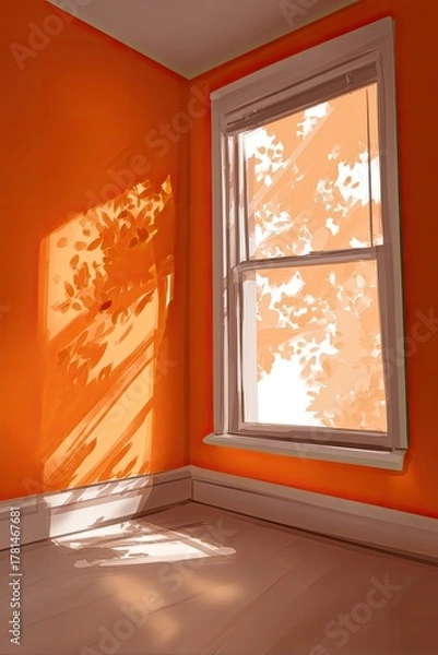 Obraz Orange Room Sunlight Through Window