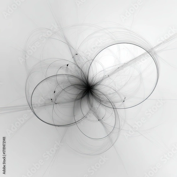 Fototapeta Abstract Gray and White Fractal Design