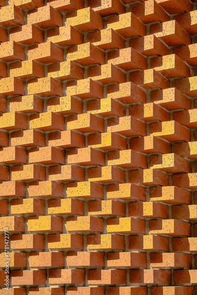 Obraz the old red brick wall