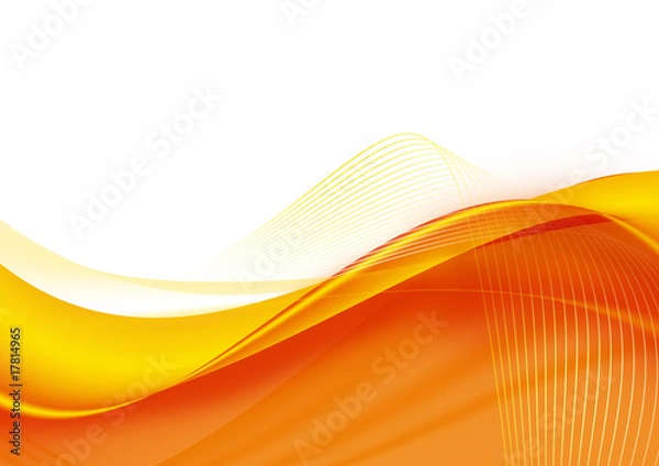 Obraz abstract artistic orange 3-d wallpaper