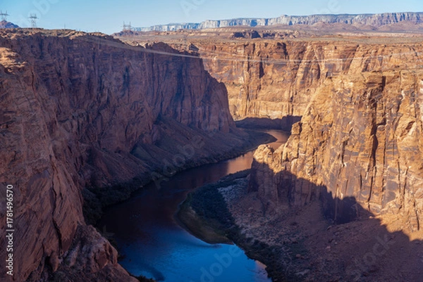 Obraz river in desert