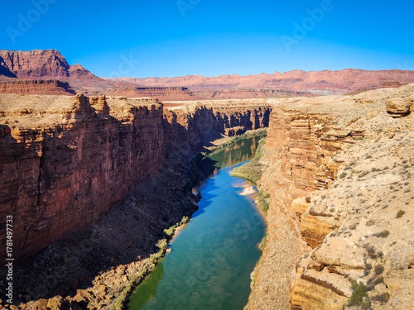 Obraz river in desert