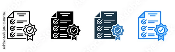 Fototapeta Standards Compliance icon multiple style 