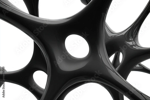 Obraz Abstract Black Neuron Network