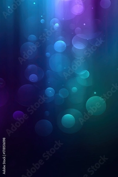 Obraz Abstract Background With Blue And Purple Circles