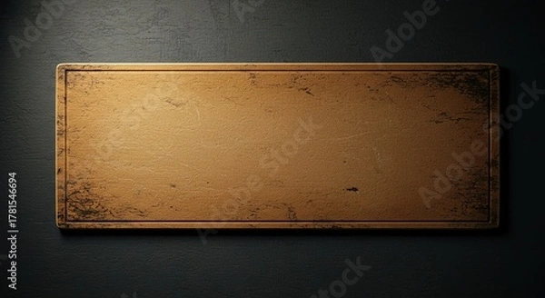 Obraz A textured, aged rectangular object showcasing a classic, retro aesthetic with subtle imperfections and a timeless, historical charm ,decorative ,border ,earthy