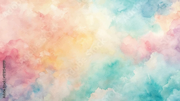 Fototapeta Soft Pastel Water color Background for Creative and Artistic Design Projects