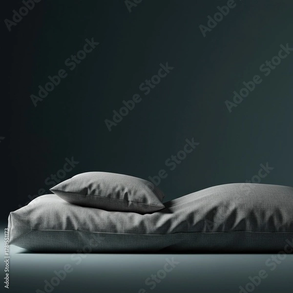 Fototapeta A tranquil setting embodying essential relaxation and downtime, featuring a simple, comfortable surface for pure rest and unburdened peace ,calm ,downtime ,essential