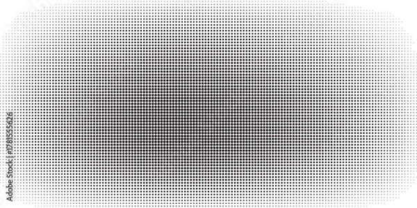 Fototapeta Abstract halftone dot pattern background in black and white creating a modern gradient effect.