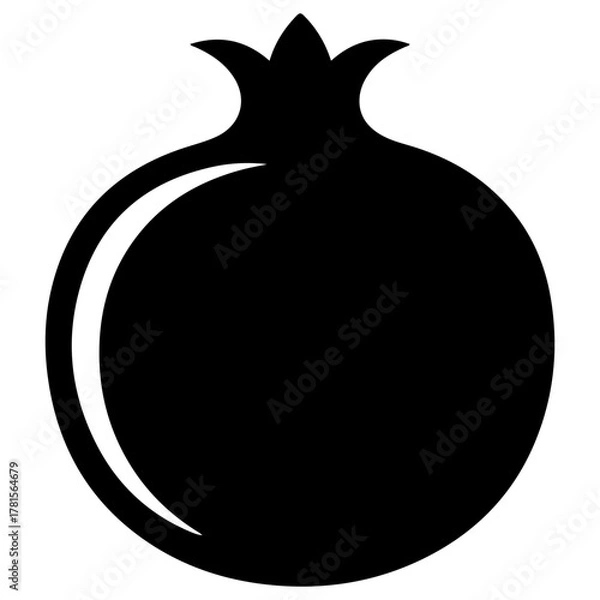 Obraz Pomegranate icon, fruit and nutrition concept
