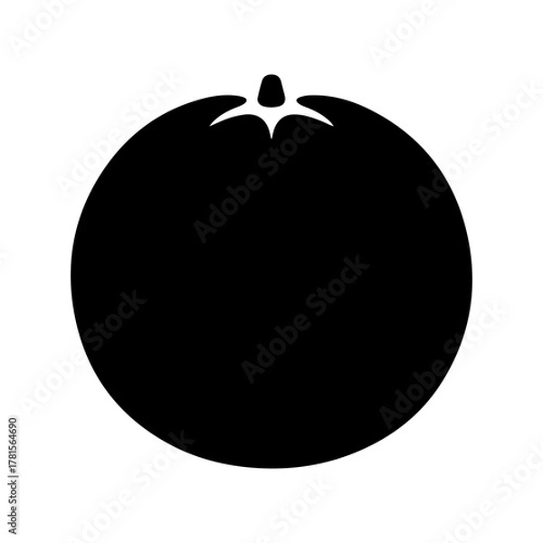 Fototapeta Orange silhouette, a citrus fruit design element