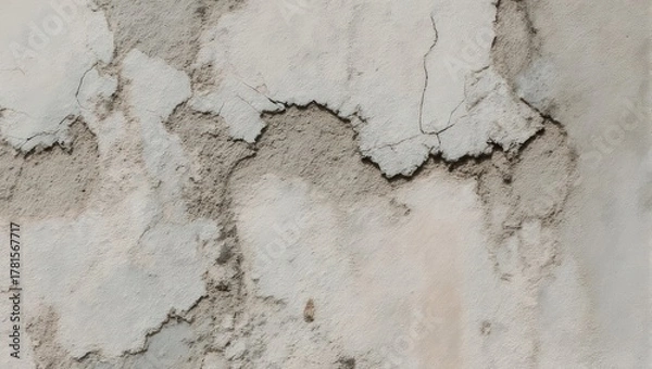 Obraz Cracked and Peeling Paint on Old Wall Surface Texture.