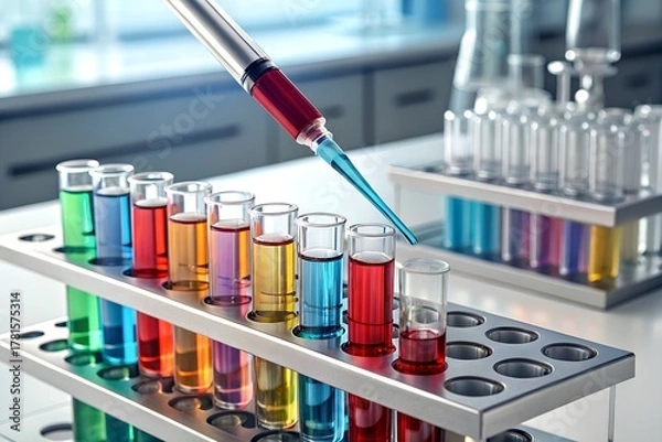 Fototapeta test tubes in laboratory