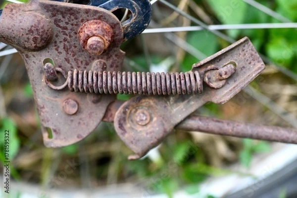 Fototapeta close up of a threaded steel
