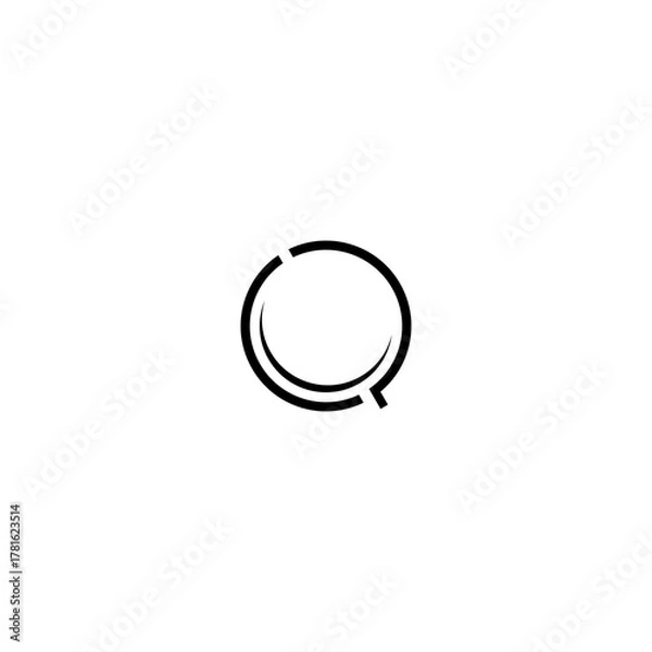 Fototapeta abstract magnifying glass logo, simple magnifying glass design